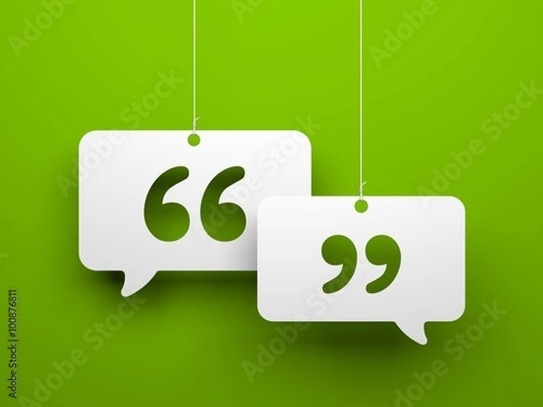 Obraz Chat symbol and Quotation Mark