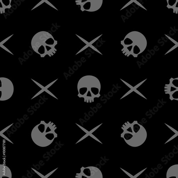 Fototapeta pattern skull  bone cross