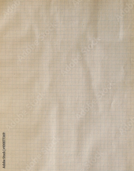 Obraz altes kariertes Papierblatt