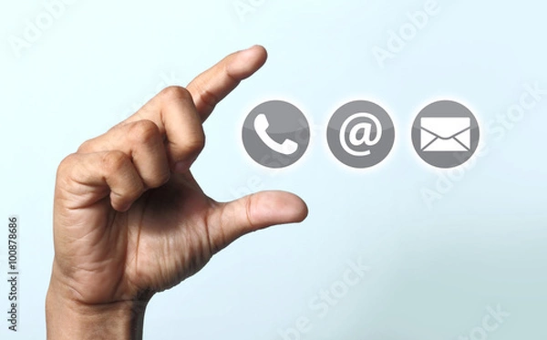 Obraz Contact us icon