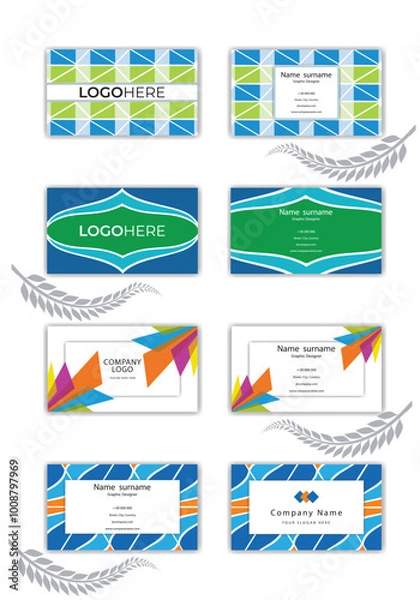 Obraz Print Abstract business cards concept.