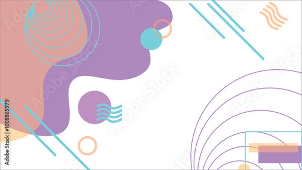 Fototapeta Abstract colorful gradient geometric background. Landing page Template - Fluid abstract design with gradient