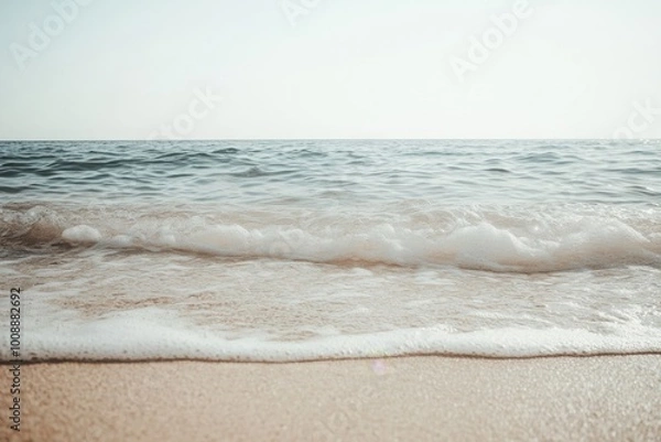 Obraz Tranquil Beach Scene with Gentle Waves