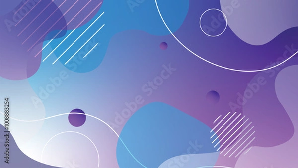 Fototapeta Abstract colorful gradient geometric background. Landing page Template - Fluid abstract design with gradient