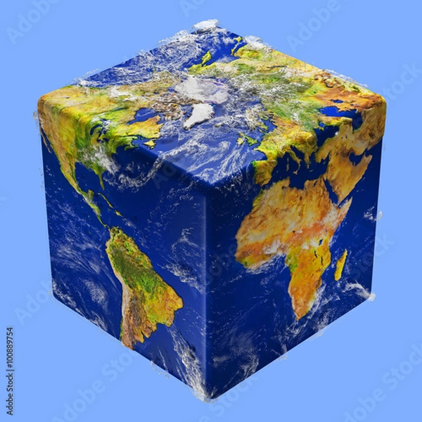 Obraz Earth cube box