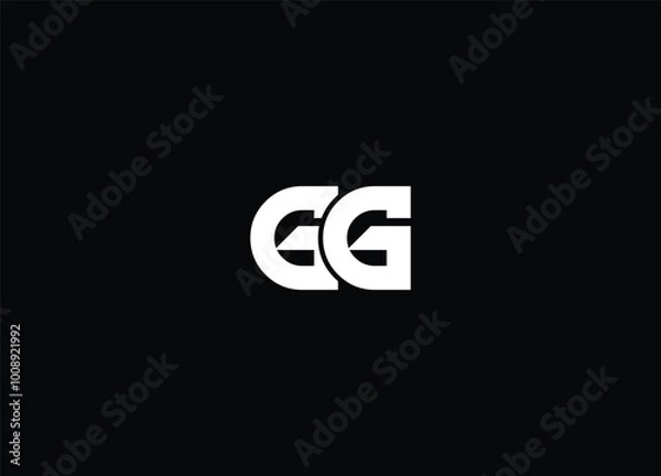 Obraz GG letter initial logo design and monogram logo