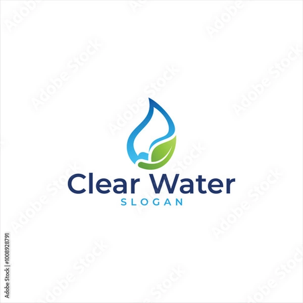 Fototapeta logo water template vector symbol
