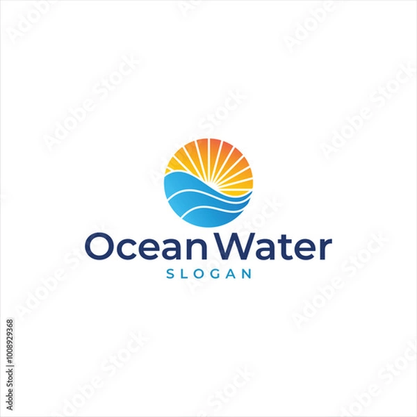 Fototapeta logo water template vector symbol
