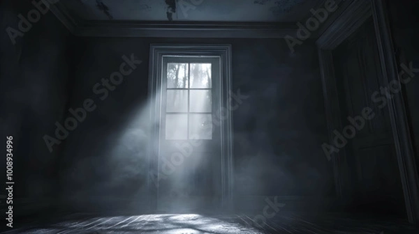 Fototapeta Foggy Room with Light Shining Through the Window
