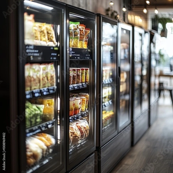 Obraz Micro market small automated unmanned vending store