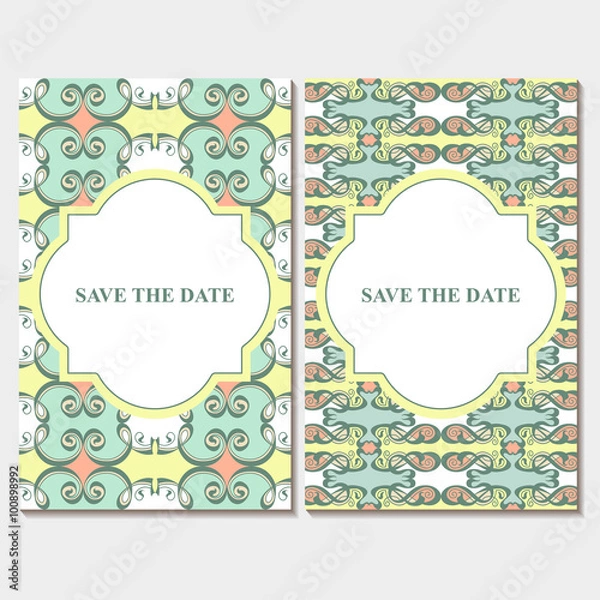 Fototapeta Set of vector card templates