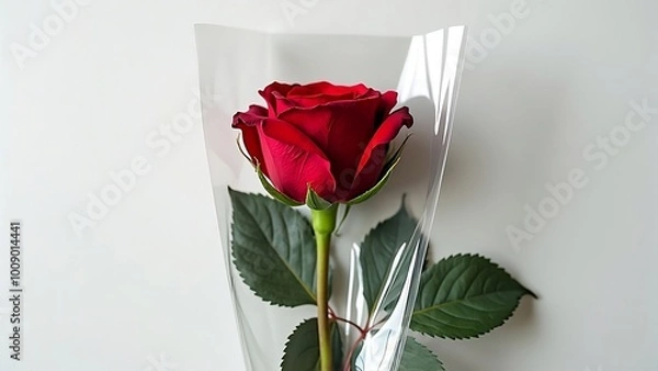 Obraz Roll Flower in Cellophane Packaging