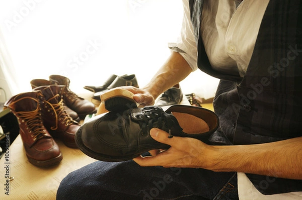 Obraz 靴手入れ