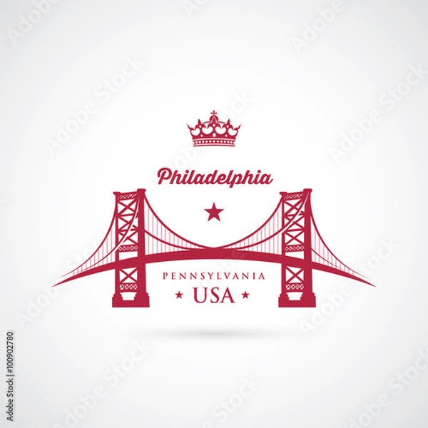 Obraz Philadelphia symbol - Benjamin Franklin Bridge