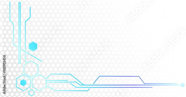 Fototapeta Abstract modern light technical background.