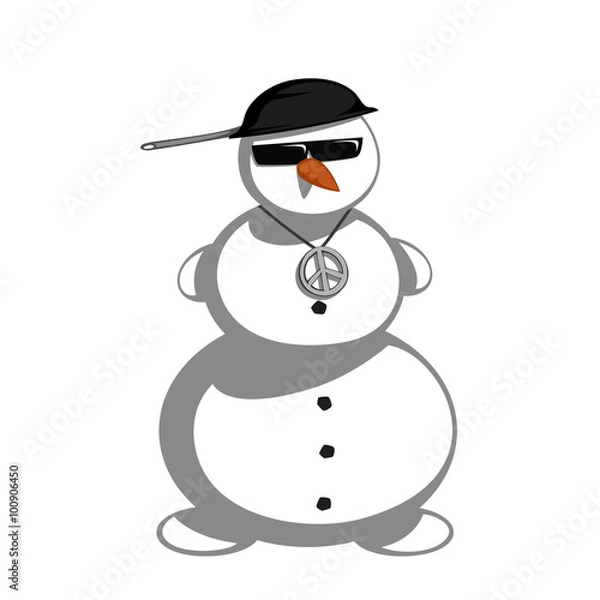 Obraz Pan Snowman jest raperem.