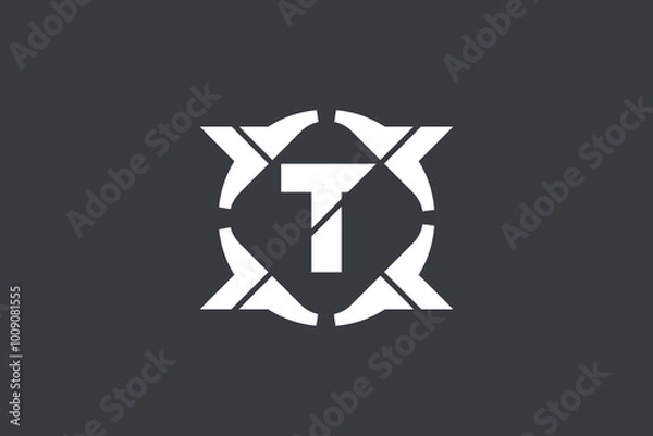 Fototapeta Abstract modern letter t logo template vector design