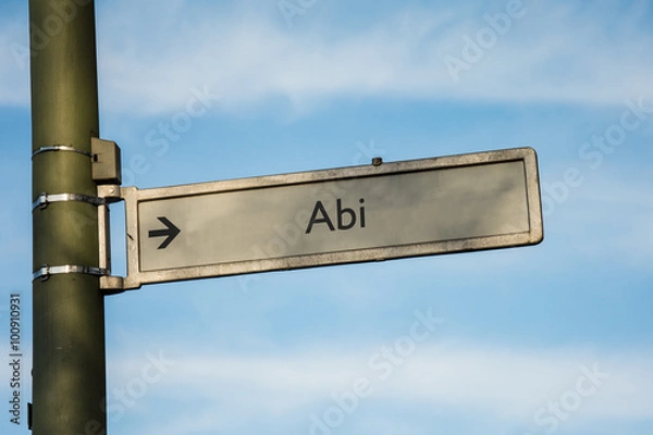 Obraz Schild 67 - Abi