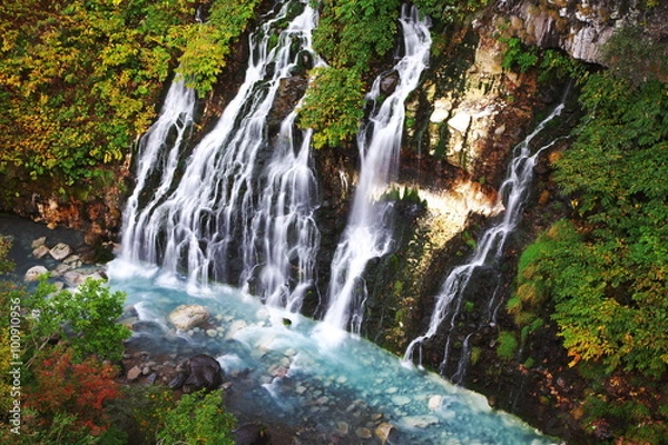 Obraz 白金温泉の白髭の滝