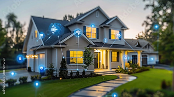 Obraz Modern Smart Home with Connected Devices