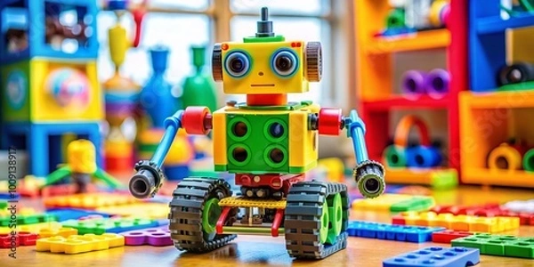 Obraz Colorful Educational Robotics Toy for Children Promoting Creativity, Learning, and Problem Solving Skills