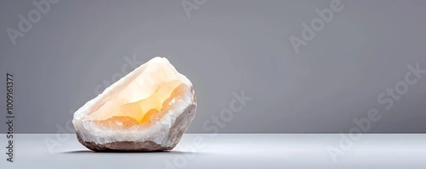 Fototapeta Stunning Geode Crystal Split Open Revealing Glass-like Interior - Natures Hidden Beauty in Raw and Polished Form Ideal for Home Decor and Artistic Projects