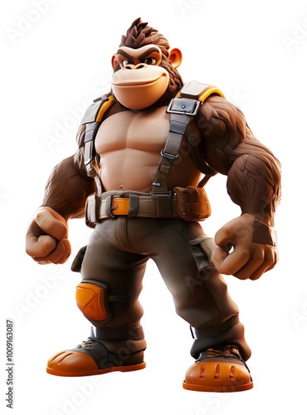 Obraz Game character isolated - transparent - ai generated