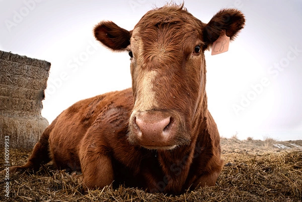 Obraz Cow Lying Down Up Close 2