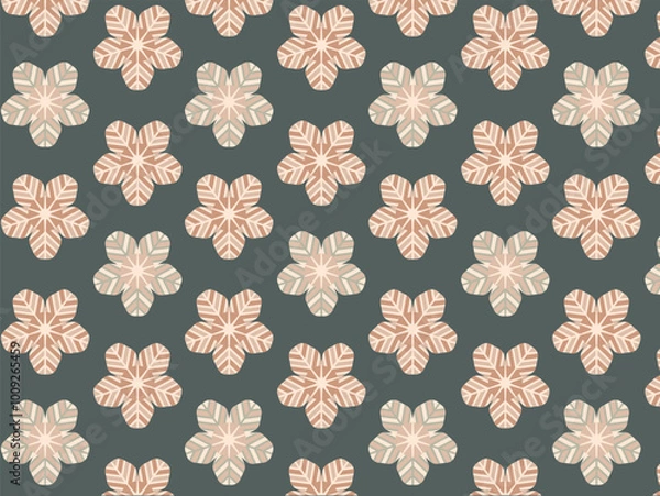 Obraz Art & Illustration repetitive geometric floral pattern.