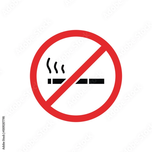 Obraz no smoking solid icon vector design good for web or mobile app