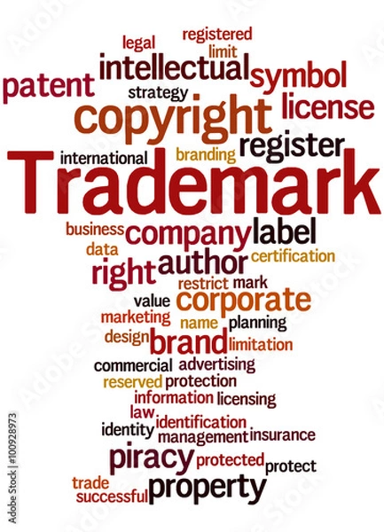 Fototapeta Trademark, word cloud concept 8