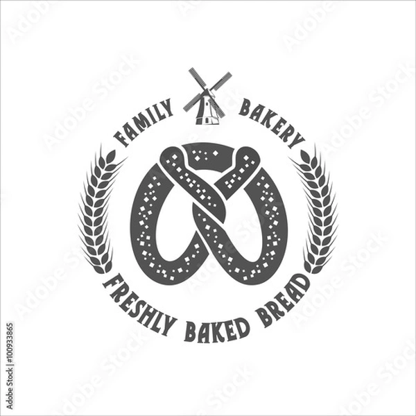 Obraz Bakery, retro monochrome vector logo. 2