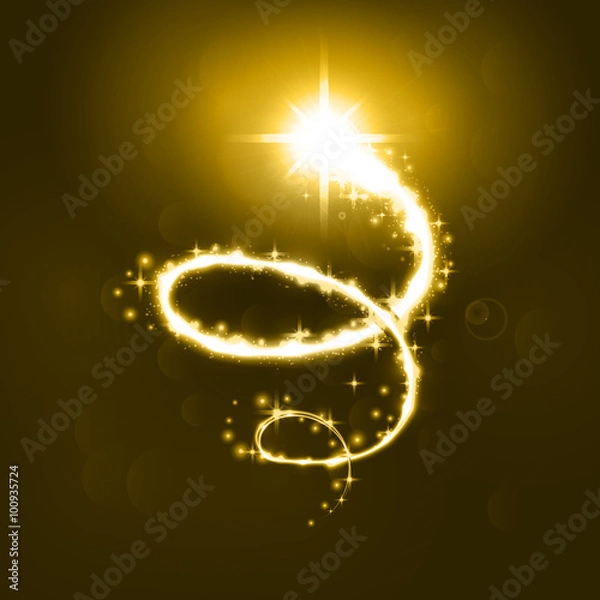 Fototapeta Glowing magic spiral