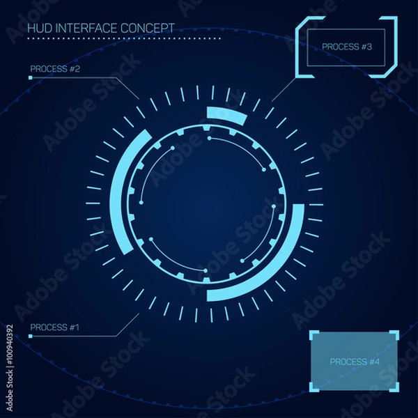 Fototapeta HUD interface concept