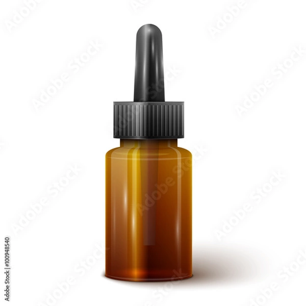 Fototapeta glass bottle with pipe dropper