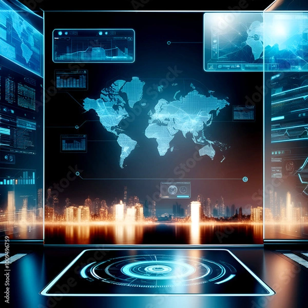 Obraz background with map