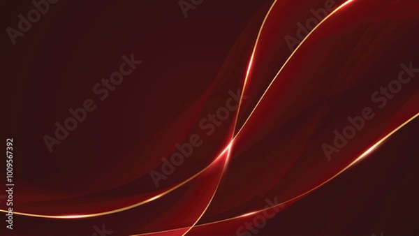 Obraz luxury golden pattern red background