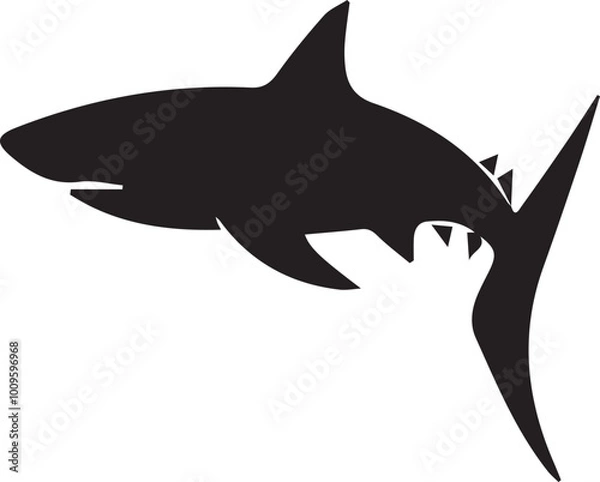 Obraz Shark silhouette vector EPS
