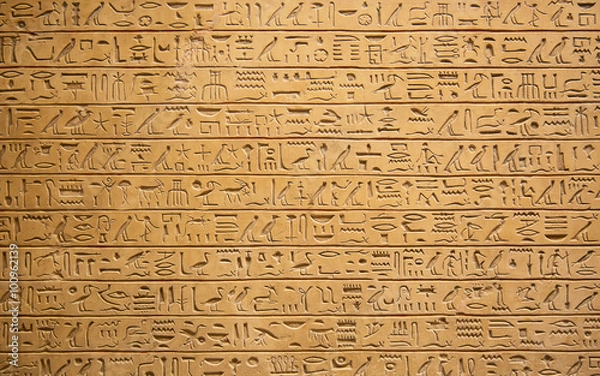 Obraz Hieroglify na ścianie