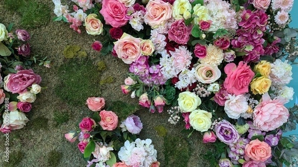 Obraz pink and white flowers