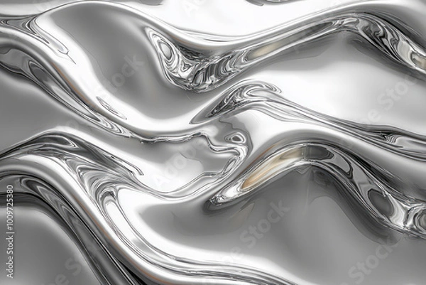 Fototapeta Shiny Chrome Texture: Captivating Images for Creative Content Creators