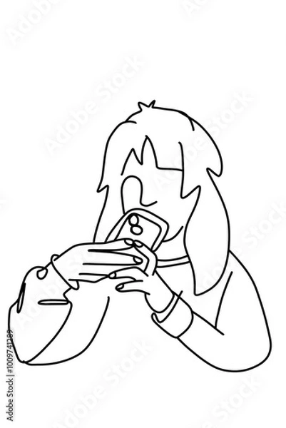 Obraz One continuous line - people show and take a photo