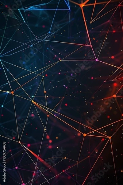 Fototapeta Vibrant Blue Abstract Backdrop with Dynamic Intersecting Lines Creating a Sense of Depth, Movement, and Energy in a Minimalist Geometric Design