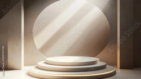 Fototapeta stage with moon shape