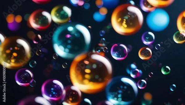 Fototapeta Colorful abstract bubbles as a background. 