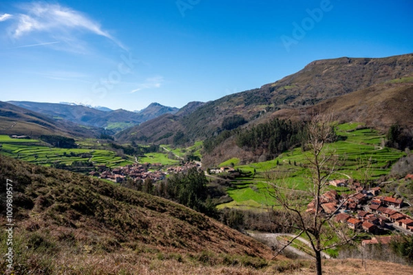 Fototapeta Cantabria, Asomada del Ribero viewpoint.