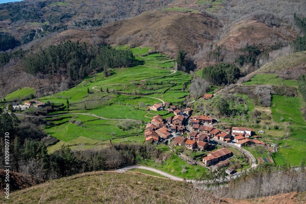 Fototapeta Cantabria, Asomada del Ribero viewpoint.