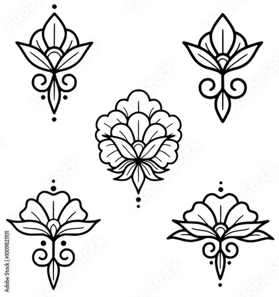 Fototapeta Flower mandala pattern Vector SVG