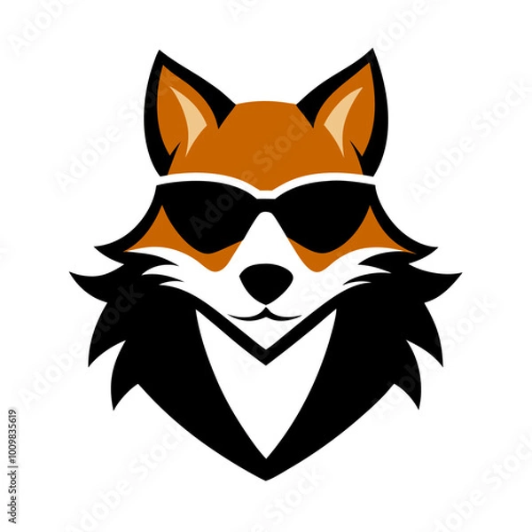 Fototapeta fox head vector design icon art