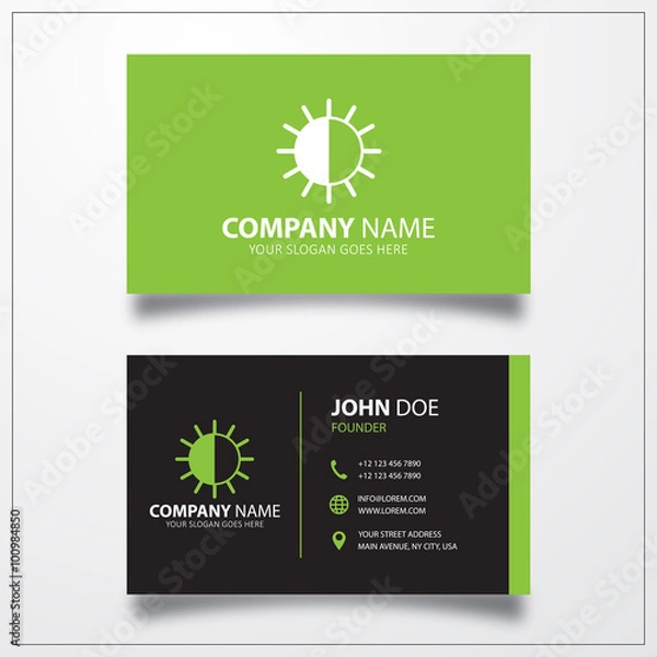 Fototapeta Brightness sign icon. Business card vector template.